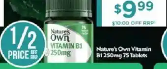 Chemist Warehouse Nature's own vitamin b1 offer