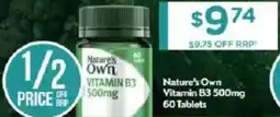 Chemist Warehouse Nature's own vitamin b3 offer