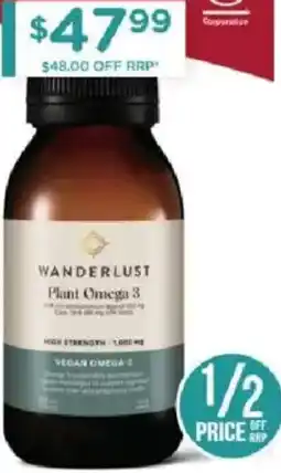 Chemist Warehouse Wanderlust plant omega-3 offer