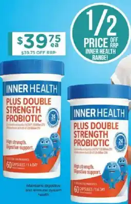 Chemist Warehouse Inner health plus double strength probiotic offer