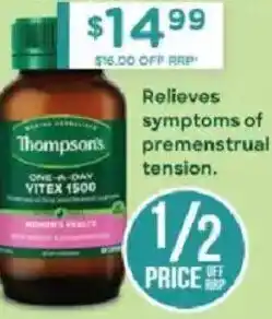 Chemist Warehouse Thompson's one-a-day vitex 1500 offer