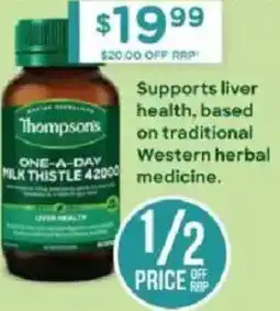 Chemist Warehouse Thompson's one-a-day milk thistle 42000 offer