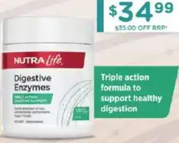 Chemist Warehouse Nutra-life digestive enzymes offer