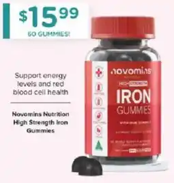 Chemist Warehouse Novomins nutrition high strength iron gummies offer
