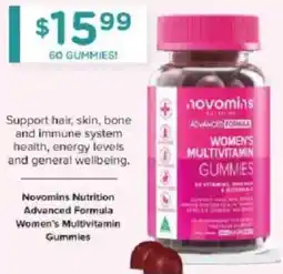 Chemist Warehouse Novomins Nutrition Advanced Formula Women's Multivitamin Gummies offer