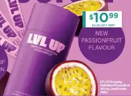 Chemist Warehouse Lvl up everyday hydration passionfruit oral powder sticks offer