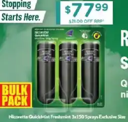 Chemist Warehouse Nicorette quickmist freshmint offer