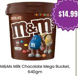 Cheap as Chips M&ms milk chocolate mega bucket offer