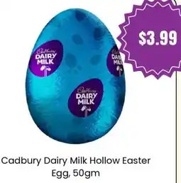 Cheap as Chips Cadbury dairy milk hollow easter egg offer