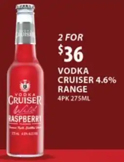 Star Liquor Vodka cruiser 4.6% range offer