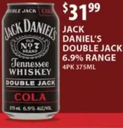 Star Liquor Jack daniel's double jack 6.9% range offer