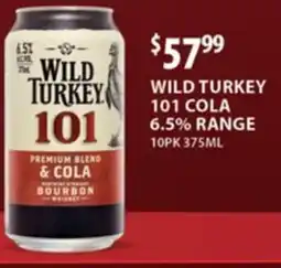 Star Liquor Wild turkey 101 cola 6.5% range offer