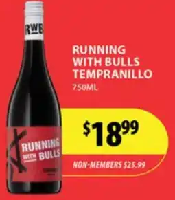 Star Liquor Running with bulls tempranillo offer