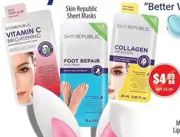 Healthy World Pharmacy Skin republic sheet masks offer