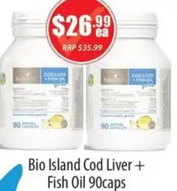 Healthy World Pharmacy Bio Island Cod Liver Fish Oil offer