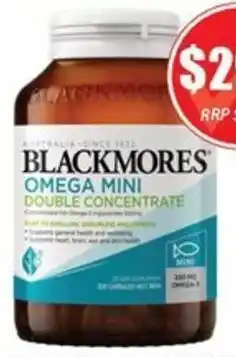 Healthy World Pharmacy Blackmores Omega Mini Double offer