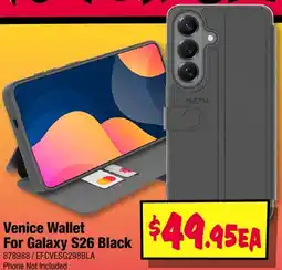 JB Hi-Fi Venice Wallet For Galaxy S26 Black offer