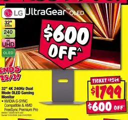 JB Hi-Fi 32 4k 240hz dual mode oled gaming monitor offer