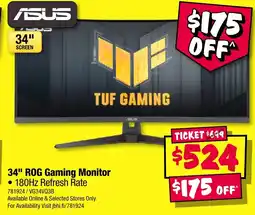 JB Hi-Fi 34 rog gaming monitor offer