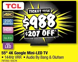 JB Hi-Fi 55 4k google mini led tv offer