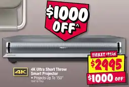 JB Hi-Fi 4K Ultra Short Throw Smart Projector offer