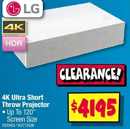 JB Hi-Fi 4K Ultra Short Throw Projector offer