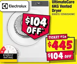 JB Hi-Fi UltimateCare Vented Dryer offer