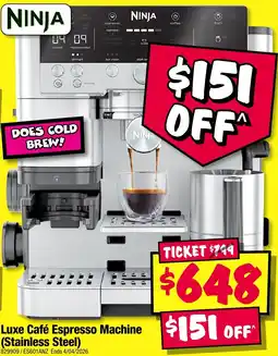 JB Hi-Fi Luxe Café Espresso Machine Stainless Steel offer