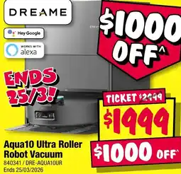 JB Hi-Fi Aqua10 Ultra Roller Robot Vacuum offer