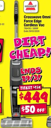 JB Hi-Fi Crosswave Omni Force Edge Cordless Vac offer