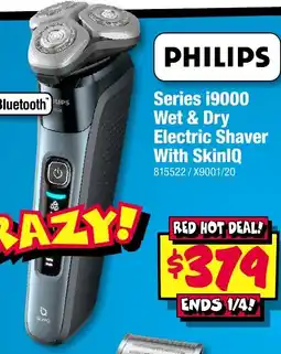 JB Hi-Fi Series i9000 Wet & Dry Electric Shaver With SkinlQ offer