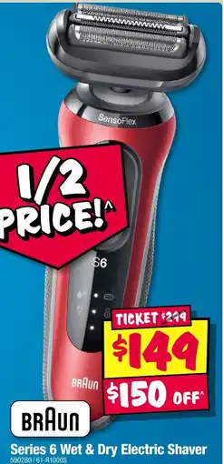 JB Hi-Fi Series 6 Wet & Dry Electric Shaver offer