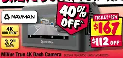 JB Hi-Fi MiVue True 4K Dash Camera offer