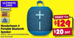 JB Hi-Fi Wonderboom 4 Portable Bluetooth Speaker offer