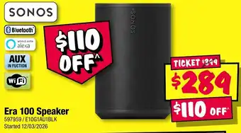 JB Hi-Fi Sonos era 100 speaker offer