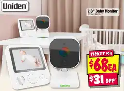 JB Hi-Fi Uniden 2.8" Baby Monitor offer