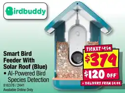 JB Hi-Fi Smart Bird Feeder With Solar Roof (Blue) offer