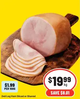 IGA Deli Leg Ham Sliced or Shaved offer