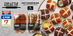 Foodland Little Dough Co Hot Cross Bun Traditional offer