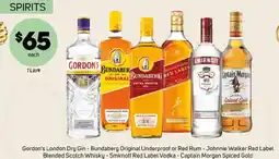 Foodland Smirnoff Red Label Vodka - Captain Morgan Spiced Gold offer