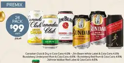 Foodland - Bundaberg Red Rum & Cola Cans 4.6% Johnnie Walker Red Label & Cola Cans 4.6% offer