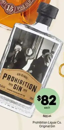 Foodland Prohibition Liquor Co. Original Gin offer