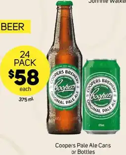 Foodland Coopers Pale Ale Cans or Bottles offer