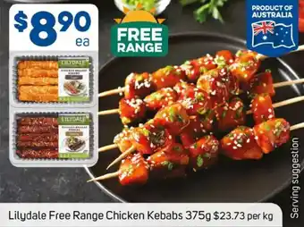 Foodland Lilydale Free Range Chicken Kebabs offer