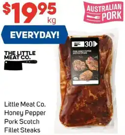 Foodland Little Meat Co. Honey Pepper Pork Scotch Fillet Steaks offer