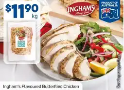 Foodland Ingham's Flavoured Butterflied Chicken offer