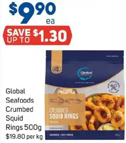 Foodland Global Seafoods Crumbed Squid Rings offer