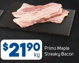 Foodland Primo Maple kg Streaky Bacon offer