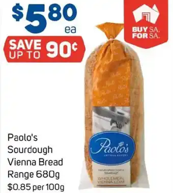 Foodland Paolo's Sourdough Vienna Bread offer