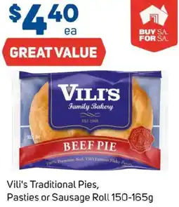 Foodland Vili's Traditional Pies, Pasties or Sausage Roll offer